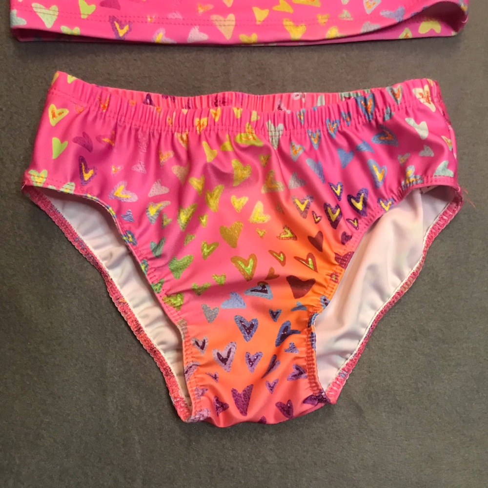 NWT Girls Heart Printed Bikini - Picture 4 of 9